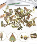 400 Piece Drywall Anchors Kit With Built In Drill Tip No Drill No Holes For Picture Frames Shelves And TVs Easy DIY Wall Mount Solution Fits Standard Cabinets And Brackets Galvanized Finish, assorted anchors