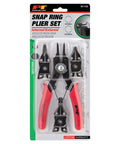 Go To Five Piece Interchangeable Jaw Snap Ring Plier Set With Straight 45 Degree And 90 Degree Angles For Internal And External Rings