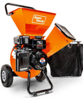 Heavy Duty Wood Chipper Shredder Mulcher 7HP 3 Inch Capacity 3 In 1 Multi Function Yard Debris Crusher With Side Chute And Leaf Mulch Attachment