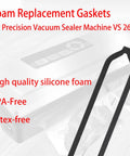 Black silicone foam replacement gasket for Precision Vacuum Sealer VS 2690; 4-pack