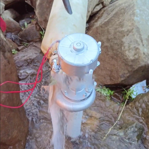 500W Micro Hydro Generator 220V Water Turbine Power Station Portable Home Camping Outdoor Hydroelectric Charger