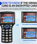Multi-Frequency RFID Card Duplicator And Copier For Access Control, Home Security And Elevator Cards shows encrypted card reading