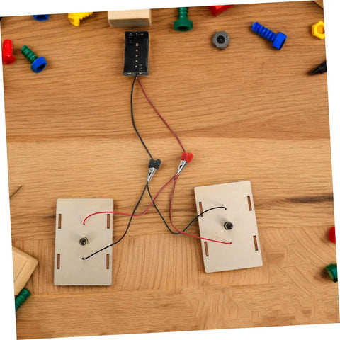 All-In-One Electrical Circuit Kit For Kids, Kid-Friendly Hands-On STEM Science Exploration components on a table