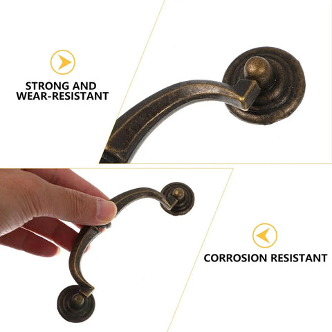 Vintage Zinc Alloy Cabinet Pull Handles 4 Pack for Furniture Doors and Drawers Antique Style Cupboard Grips showing durability details