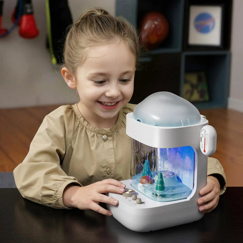 Hands On 3 In 1 Weather Station Toy For Kids Ages 6 To 8, Eight Weather Modes Weather Lab STEM Kit For Curious Young Meteorologists, Kid Approved Fun Educational Science Toy, white plastic
