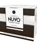 Image of All In One Cabinet Paint Kit Cocoa Couture For A Quick Easy DIY Kitchen Makeover With Brush And Roll Application Delivers Rich Espresso Brown Finish In A Day box showing cabinet makeover possibilities.