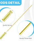 Beefed-Up Washer Suspension Rod Kit 4 Pack For Front Load Washers, Heavy-Duty Steel Springs, 1.4x Thicker Rods To Stop Sag And Vibration, Fits WA44A3405AP A4 And WA40A3005AW A4 Models, spring and rod detail