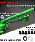 Heavy Duty Farm Irrigation Sprinkler With 360 Degree Spray, 7 nozzles, pressure gauge.