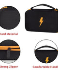 Hard Carrying Case For Digital Multimeters Like Fluke 87V 88V 15B Plus 17B Plus And More with black yellow pocket and handle