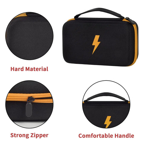 Hard Carrying Case For Digital Multimeters Like Fluke 87V 88V 15B Plus 17B Plus And More with black yellow pocket and handle