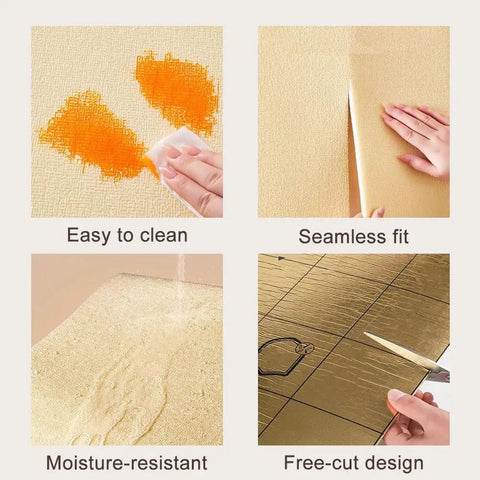 Kick Back The Chill With Prime Thermal Wallpaper For Cold Walls Peel And Stick Heat Blocking Wall Covering shows easy cleaning, seamless fit.