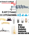 Bear Claw Double Headed Screws and Self Drilling Drywall Anchors Picture Hangers Kit with vertical installation guide