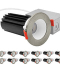 Top Shelf 2 Inch Canless Led Recessed Lights With Easy Swap Trim Deep Baffled Glare Control 5Cct Tunable 2700K To 5000K Dimmable Wet Rated 12 Pack No Hassle Installation featuring mountable spotlight with sleek trim.