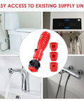 Image of an All In One Faucet And Sink Wrench Tool For Plumbing Installations, 25 In 1 Multifunctional Kit with fittings.