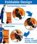 Front Caster Wheel Kit For Packout Tool Box In Steel Construction with folding wheels for easy storage and transport