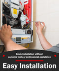 Technician installing HVAC system illustrating easy installation of 2 Pack Furnace Pressure Switch Hose Kit With 3/16 Inch ID By 38 Inch Length.