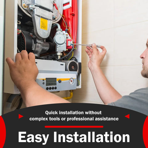 Technician installing HVAC system illustrating easy installation of 2 Pack Furnace Pressure Switch Hose Kit With 3/16 Inch ID By 38 Inch Length.