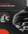 Heavy Duty Premium Grade Straight Up Solid Vacuum Brake Booster Dang Good Replacement Quick Swap For Chevies And Gmc Suburbans Blazers And Tahoes Perfect Fit Guaranteed - close-up of black coated booster with fittings and valves.