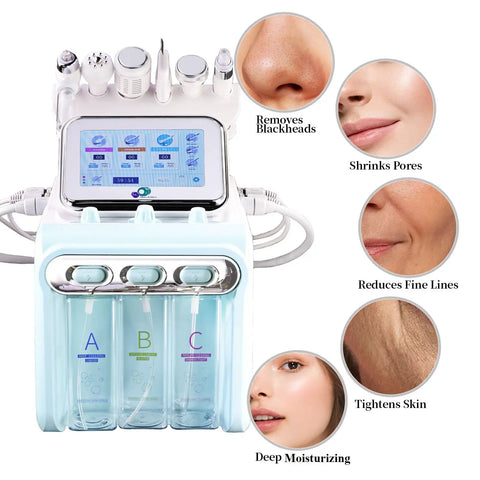6 In 1 Facial Machine For At Home Spa Grade Skin Care Device with deep cleansing and anti-aging benefits, suitable for all skin types