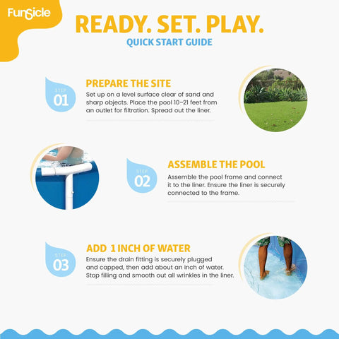 Top Tier 15 Foot Round Above Ground Pool Featuring Lightning Fast Snap Lock Assembly Durable Steel Supports And Smooth Inner Sleeve setup guide infographic
