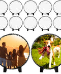 10 Pack Bulk Sublimation Slate Blanks With Display Holders For Dope DIY Crafts Photo Frames Stone Plaques Heat Transfer Projects