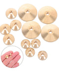 Sturdy 36 Pieces Of Brass Golden Clock Hands And Nuts For Quartz Movement Repair, detailed view of brass nuts and hands.