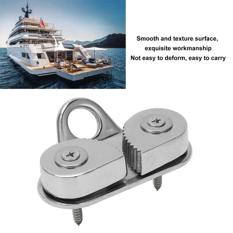 Marine Grade 316 Stainless Steel Cam Cleat For 3 To 15mm Ropes in polished finish, suitable for sailboats, yachts and dinghies.
