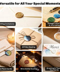 M Wax Seal Stamp Kit Beginner Friendly All In One Set With Copper M Stamp 360 Wax Beads for various sealing projects