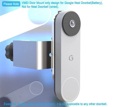 Anti Theft Doorbell Mount For Google Nest Battery Doorbell No Drill Rustproof Metal Mount For Home Apartment Office Keeps Sensor Clear