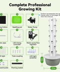 Indoor Vertical Hydroponics Growing Tower With 7 Layer 28 Pod System And Foldable LED Light for Vegetables Kit Details