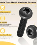 Top Tier M6 Pan Head Torx Security Screws 25 Pack Black Carbon Steel Hardware For Furniture Assembly And DIY Projects That Grip Tight And Knock Out Every Job Quick Smart on a neutral background.