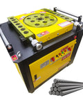 Heavy Duty Electric Rebar Bender With Zero To One Eighty Degree Adjustable Pivot And Rock Solid Cast Iron Frame built for bending steel rods.