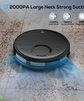 2 In 1 Robot Vacuum And Mop For Pet Owners With Strong Suction, Anti-Tangle Brushless Inlet cleaning hard floor