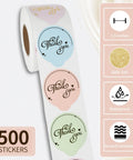 Hot Air Balloon Thank You Stickers For Small Business 500 Self Adhesive Waterproof Envelope Seals Durable Packaging Stickers Roll