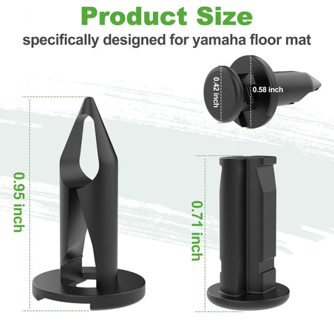 Gotta Have Golf Cart Floor Mat Push Rivets For Yamaha Models 2007 And Up OEM 90269-09003 Compatible Pack Of 15 sizes displayed