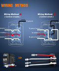Wiring diagram for Beefy DPDT Momentary Rocker Switch 20A 7PIN Polarity Reversing On Off On Toggle for DC Motors with jumper wires