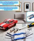 8-In-1 Folding Hex Key Set With Carabiner, CR-V Steel Metric Allen Wrenches 1.5-6mm next to toy car and tools on table