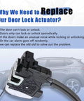 Front Right Door Lock Actuator Passenger Side Door Latch Assembly Replaces 81320 2S000 Fits 2010 To 2017 Hyundai Tucson, showing actuator with vehicle background.