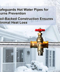 Foil Backed Fiberglass Pipe Wrap For Outdoor Use, Durable Insulation Shield Against Freezing Weather with valve detail