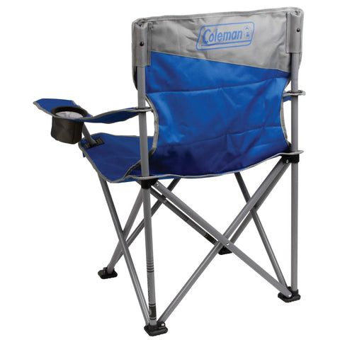 Back view of Oversize Camping Chair With Cup Holder And Side Pocket, Water-Resistant XL Seat, Supports Up To 600 Lbs, Built Tough Steel Frame
