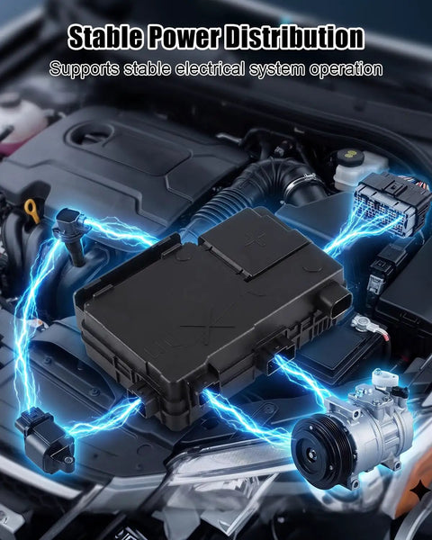 Engine Compartment Fuse Box Assembly For Chevrolet Malibu 2014 2015 2016 Straight Swap Power Distribution Panel installed under hood.