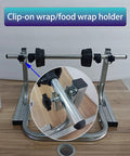 Heavy Duty All Metal Roll Holder Dispenser For Bubble Wrap Stretch Film Foam, clip-on design, sturdy steel construction for easy use.
