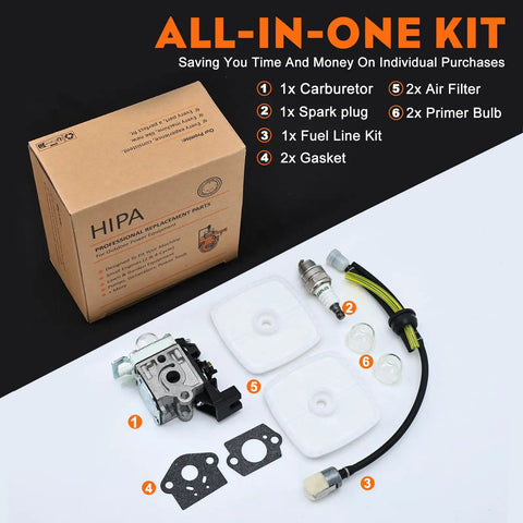 Echo SRM 225 Carburetor Replacement For Trimmer Weedeater Fits SRM 225 GT225 PAS 225 PE225 SHC225 PPF225 A021001692 RB K93 Kit