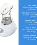 Drug Free Steam Inhaler For Sinus Congestion And Allergies With Quick 3 To 5 Minute Setup Ultra Quiet Face Steamer with features