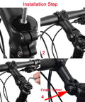 Installation steps for Adjustable Bike Stem Riser Extender For 28.6mm Fork And 31.8mm Bars 110mm Length With 0 To 60 Degree Tilt