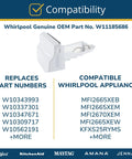 Genuine OEM Ice Bin For Side By Side Fridge Replacement Part W11185686 Replaces W10309717 W10337301 W10343993 W10347671 W10536669 W10562191 W11097357 WPW10562191 white plastic ice bin
