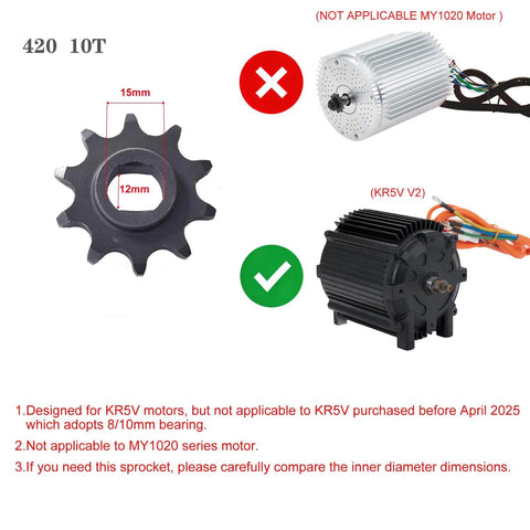Beefed Up 420 Sprocket 10T High Strength Alloy Replacement For 420 Chain On Electric ATVs Dirt Bikes Scooters Quad Motors Gear Durable Power Transfer For Smooth Shifts And Less Slippage