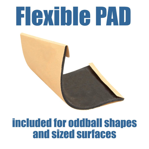 Flexible pad from 21 Profile Contour Sanding Grips For Inside And Outside Surfaces, shown in a bent shape for versatility.