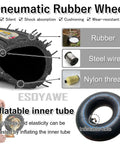 Heavy Duty Air Filled Pneumatic Rubber Casters Swivel And Fixed With Locking Brake showcasing inner tube structure and materials.