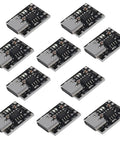 No Sweat Usb Type C Lithium Battery Charger Board 10 Pack. Compact charging modules with LED lights for makers and hobbyists.